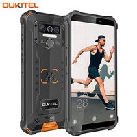 WP5 (2020) Rugged Smartphone, 4G LTE Dual SIM IP68 Waterproof 8000mAh Unlocked Mobile Phones, Android 9.0 Global Version, 5.5 inches 4GB 32GB Triple Camera Face/Fingerprint ID GPS (Orange)