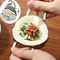 Whitelotous Stainless Steel Dumpling Maker and Dough Presser for Home Kitchen