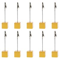 senover 10pcs Table Number Holder Name Place Card Holder Memo Clip Holder Stand Note Holder Pictures Card Paper Menu Clip (Gold)
