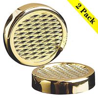 2 Pack Cigar Humidifier for Increasing and Maintaining Tobacco Moisture, Mini Round Humidifier with 3M Glue, Suitable for Cigar Boxes, Cigar Cabinets, Gold, Diameter 2.2in