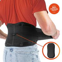 FITGAME Back Brace - Lower Back Support Belt for Pain Relief | Sciatica, Herniated Disc and Scoliosis for Men and Women - Adjustable Straps and Removable Lumbar Pad (Medium)