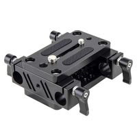 Sevemeoct Shoulder Camera Mounting Baseplate with 15mm Rod Clamp Railblock for Tripod Rod Support/DSLR Rig Cage