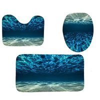 YAYUMI 3pcs Non-Slip Fish Scale Bath Mat Bathroom Kitchen Carpet Doormats Decor