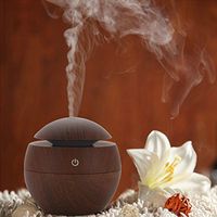 NIUDB LED Essential Oil Diffuser Mini Ultrasonic Cool Air Mist Humidifier with 6 Colors Changing for Home Car Table Office Baby Room