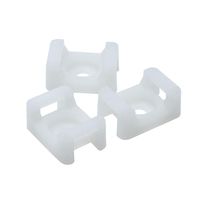 TOUHIA 100 Pcs Nylon Cable Tie Mount Saddle 9mm Width Beige