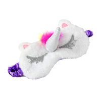 Kanngest 3D Unicorn Sleeping Mask Cute Unicorn Horn Soft Plush with Silk Funny Blindfold Animal Eye Cover Eyeshade for Kids Girls Teens and Women Plane Travel Nap Night Sleeping