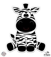 GT Graphics Baby Cute Zebra - 8" Vinyl Sticker - for Car Laptop I-Pad - Waterproof Decal