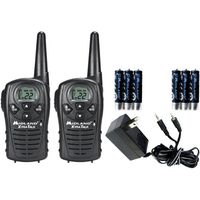 Midland LXT118VP Two-Way Handheld Frs/gmrs Radio, Mfg#, Up To 18 Mi Range, 22 Channels, Call Alert, Channel Scan, Dual Power Options. Incl 2 Radios, Belt Clips, Rechargeable Aaa Batteries, Ac Adapter