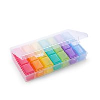Weekly Pill Organizer, Moisture-Resistant, 7-Day Weekly Holder, for Pills/Vitamin/Fish Oil/Supplements