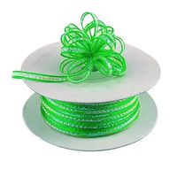 Ben Collection 1/8" X 50 Yards Iridescent Pull String Bows Ribbon (Emerald)