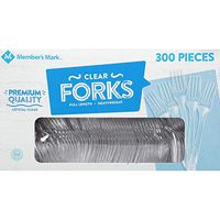 Daily Chef Clear Plastic Forks, Heavyweight, 300 Count