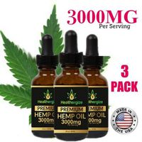 Healthergize Premium 100% Pure Hemp Oil for Extreme Pain Relief, Relaxation, Anxiety & Stress, Non-GMO Made in USA