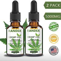(2 Pack) 5000mg Organic Hemp Oil Randex – Pure Hemp Seed Oil Extract for Pain, Anxiety and Stress Relief - Hemp Oil for Healthy Sleep & Mood Support - Natural Hemp Drops Made in USA
