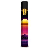 IT'S A SKIN Decal Vinyl Wrap Compatible with STIIIZY (TM) Premium Vaporizers Sticker Sleeve/ 80s Techno Sunset