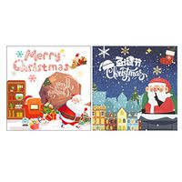 STOBOK 50 Sheets Christmas Stickers Crafts Holiday Stickers Scrapbooking for Photo Album Goodie Bags Card Making Party Supplies (Christmas Ball, Christmas Song)