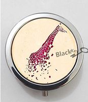 BlackKey Animal Giraffe Outline 3-Compartment Decorative Pocket Gift Box Case Organizer for Pill, Color 1 -408