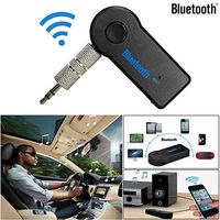 Car Audio Receiver, Wireless Adapter Mic Blue.Tooth 3.5mm AUX Audio Stereo Music Home BT310 Car Handsfree Vehicle MP3 (Black)