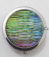 BlackKey Holographic Pattern 3-Compartment Decorative Pocket Gift Box Case Organizer for Pill, Color 1 -2111