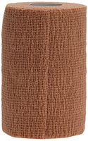 Medline Premium Co-Flex Quick-Stick Cohesive Flexible Elastic Bandage, Self-Adherent Compression Wrap, Latex Free, 4" x 5 yards, Tan (Pack of 18)