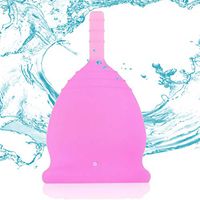 Reusable Menstrual Cup with Storage Bag, Amabest Soft Medical Small New Pink Silicone Menstrual Cups Period Cup for Heavy Flow, Beginner, Teen, Travel, Women, Girls