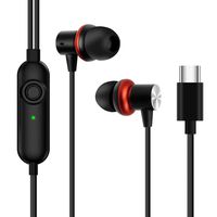 Smart&Cool USB-C in-Ear Headphones, Noise Isolating, 3D Surround with 5-Way Switch, Compatible with Google Pixel 3/2/XL, Huawei, Essential Phone, Specially for Video and Gaming (Black)