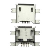 Hxchen Micro USB Type B Female Socket 180 Degree 5-Pin SMD SMT Jack Connector - (5 Pcs)