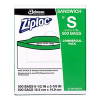 682255 SC Johnson Ziploc Sandwich Bags 500 per case