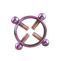 New Beautiful Nipple Ring 1Pc Round Fake Non-Piercing Nipple Shield Ring Sexy Breast Body Jewelry Gift - Multicolor