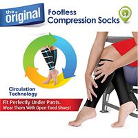 Cloudz Footless Compression Socks - Unisex L/XL - Black