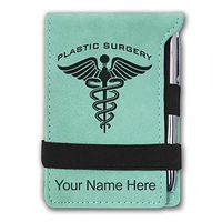Mini Notepad, Plastic Surgery, Personalized Engraving Included (Teal)