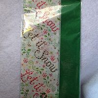 Christmas Tissue Paper, 6 Sheets Tissue Paper, Solid and Let it Snow Print Paper