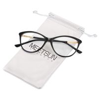 Blue Light Blocking Glasses for Computer Gaming Reading Women Nerd Eyeglasses Frame-Clear Lens Anti Blue Ray Hev Black
