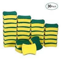 Esonmus 30pack Multi-Purpose Double-Faced Sponge Scouring Pads Dish Washing Scrub Sponge Stains Removing Cleaning Scrubber Brush for Kitchen Garage Bathroom