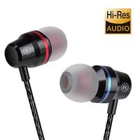 Earbuds Ear Buds in Ear Headphones Wired Earphones with Microphone Mic Stereo and Volume Control Waterproof Metal Wired Earphone for iPhone Samsung Mp3 Players Tablet Laptop 3.5mm