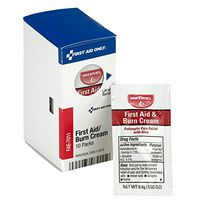 First Aid Only Products - First Aid Only - Burn Cream, 10 Packets/Box - Sold As 1 Box - Antiseptic and external analgesic helps prevent infections and relieves pain due to minor cuts, scrapes and burns.