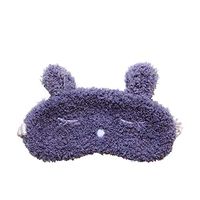 Shinywear Cute Rabbit Sleeping Eye Mask Plush Blindfold Travel Sleep Masks Super Soft Funny Eye Cover for Kids Girls and Adult (Gray Blinking Eyes Bunny)
