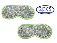 ObboMed ME-1112C (2Pcs) Soothing Silk Eye Sleep Mask with Cooling Gel Pack & Extra Smooth Velour Strap, Cold Therapy Relief Wrap, for Insomnia, Dry, Puffy Eyes, Headache, Wrinkles, Dark Circles-Floral