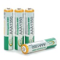 BTY Rechargeable 1.2V 1350mAh Ni-MH AAA Batteries 4-Piece Pack.