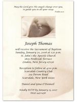 Five Little Toes Baptism Christening Invitations - Set of 20