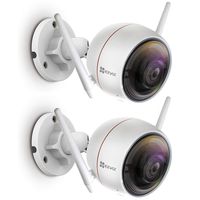 EZVIZ ezGuard 1080p Wireless Wi-Fi Security Camera w/Remote Activated Alarm System (EZ3101B2G16) Pack of 2