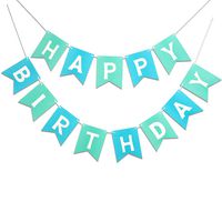 Mint Blue Happy Birthday Banner Signs Boy Birthday Party Supplies for Birthday Party Decorations Baby Nursery Hanging Decor 13 Pieces