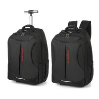 Nylon Waterproof Rolling Backpack, Freewheel Travel School Wheeled Backpack, Carry-on Luggage for High School, College Backpack, Rolling School Bag, Business Backpack, Travel Backpack, Carry-on Bag