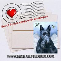 Michael Steddum Angel Wings, Scottish Terrier Note Card Set