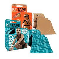 KT Tape PRO Precut 40-Strip Synthetic Kinesiology Tape Two-Roll Bundle - Stealth Beige & Aquaduct