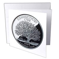 3dRose Greeting Cards, State Quarter of Connecticut, Set of 6 (gc_55390_1)