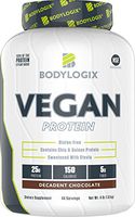 Bodylogix Vegan Plant Based Protein Powder, NSF Certified, Non-GMO, Decadent Chocolate 4 Pound