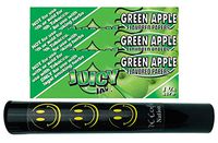 Herb Airtight Tube Pocket Protector with Juicy Jay's Apple 1.25 Flavored Hemp Rolling Papers 3 Count DC Crafts Nation- Happy Face
