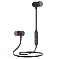Bluetooth Headphones, Noise Cancelling Headphones M9 Magnetic in-Ear Wireless Bluetooth Sport Running Headset Music Earphone，Bluetooth Headset for Running Workout & Gym - Black