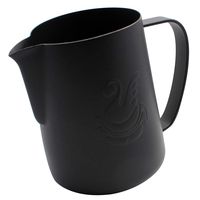 Dianoo Espresso Steaming Pitcher, Espresso Milk Frothing Pitcher Stainless steel, Coffee jug, Latte Art Cup 20 OZ (600ML) Black
