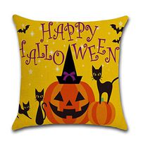 Bosji (45 x 45cm) Pillow Covers,Horror Halloween Decorative Castle Ghost Festival Throw Pillowcase Home Decor Cloth 2 Sides Printed Zipper Sofa Pillow Case